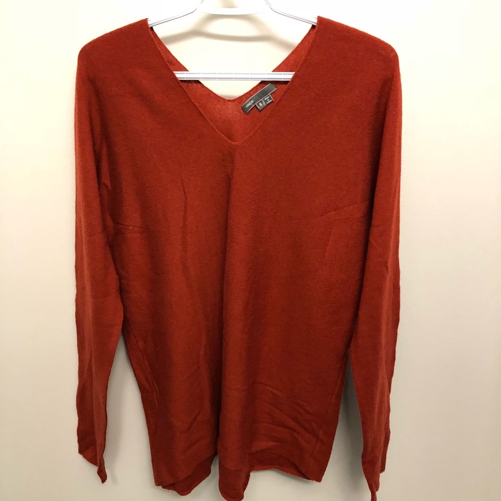 Vince deep v neck sweater- cashmere wool blend